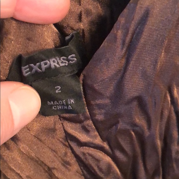 Vintage Brown Silky Wood Nymph Dress from Express - Picture 5 of 5